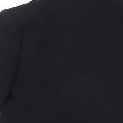 NEXT Womens Black Jacket Blazer Size 10 Button - Contrasting Stitching