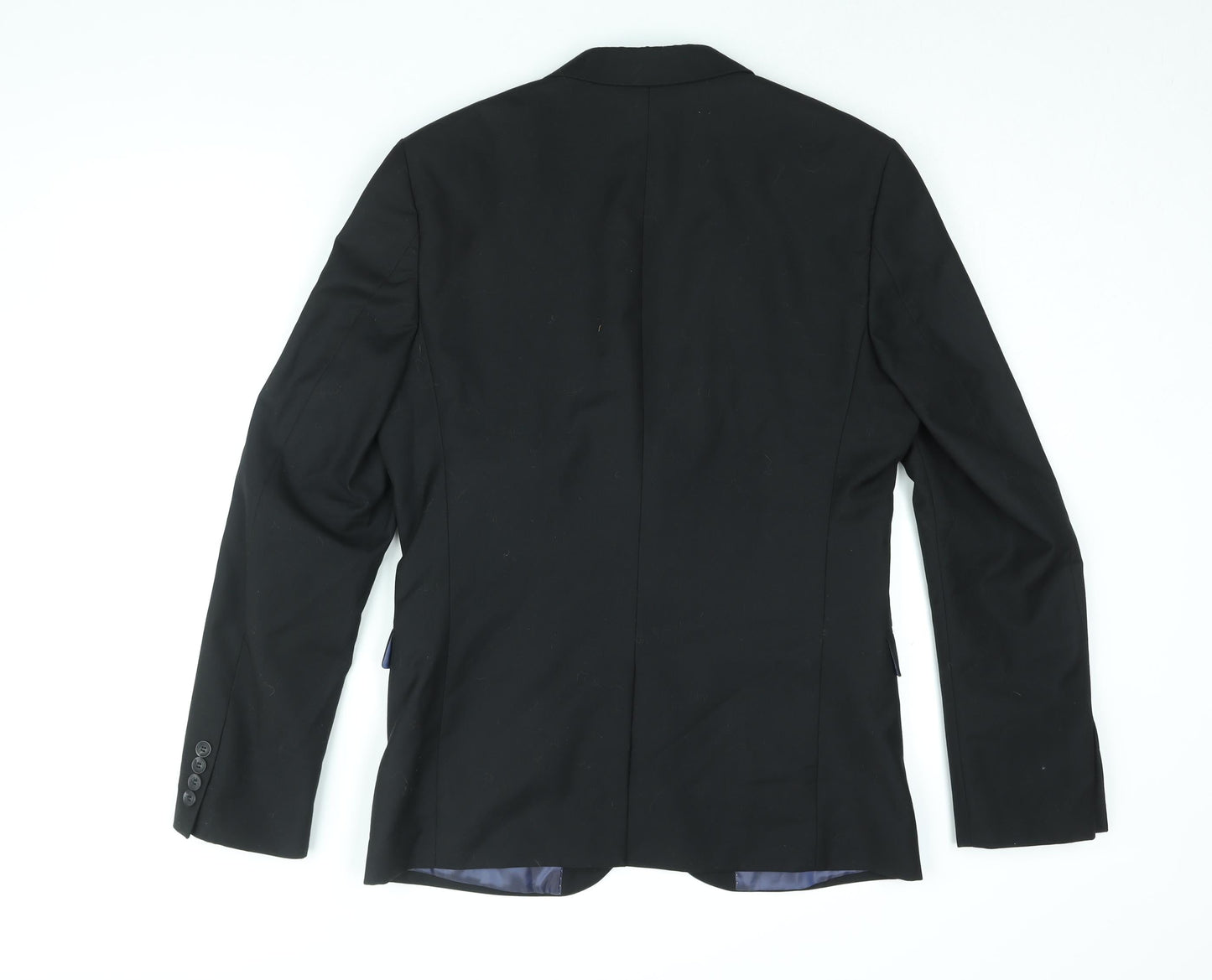 Mens UK Size 40 Topman Regular Black Suit Jacket