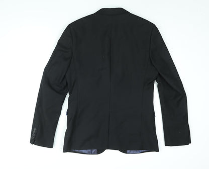 Mens UK Size 40 Topman Regular Black Suit Jacket