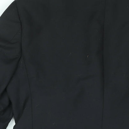 Mens UK Size 40 Topman Regular Black Suit Jacket