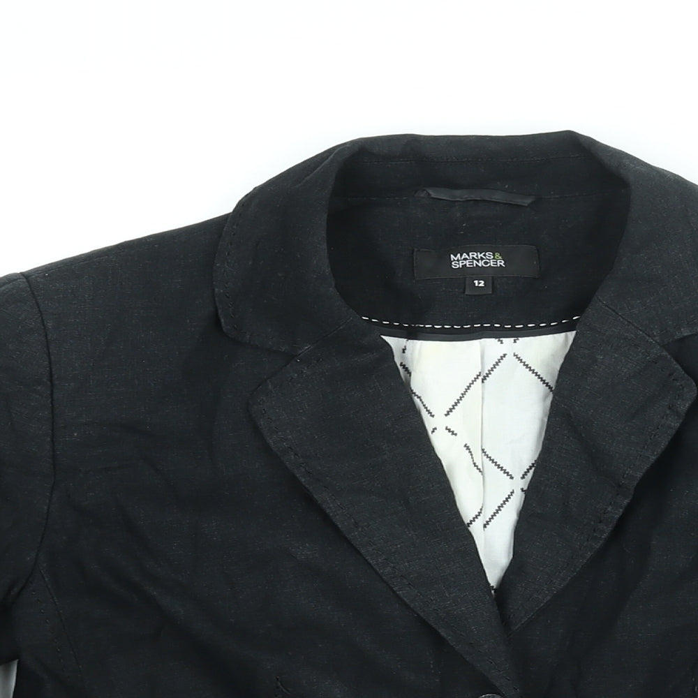 Womens UK Size 12 Marks and Spencer Black Jacket