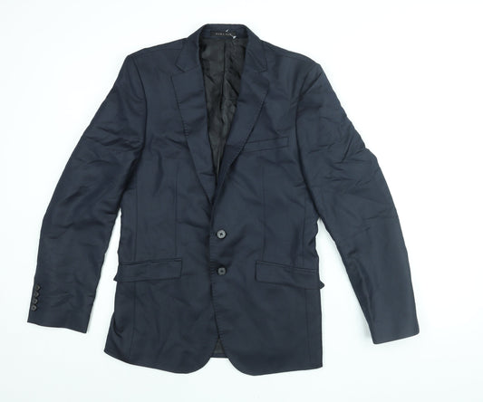 Mens UK Size 38 Zara Regular Blue Suit Jacket