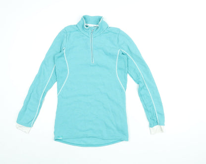 Wed'ze Womens Blue Polyester Pullover Sweatshirt Size M Zip