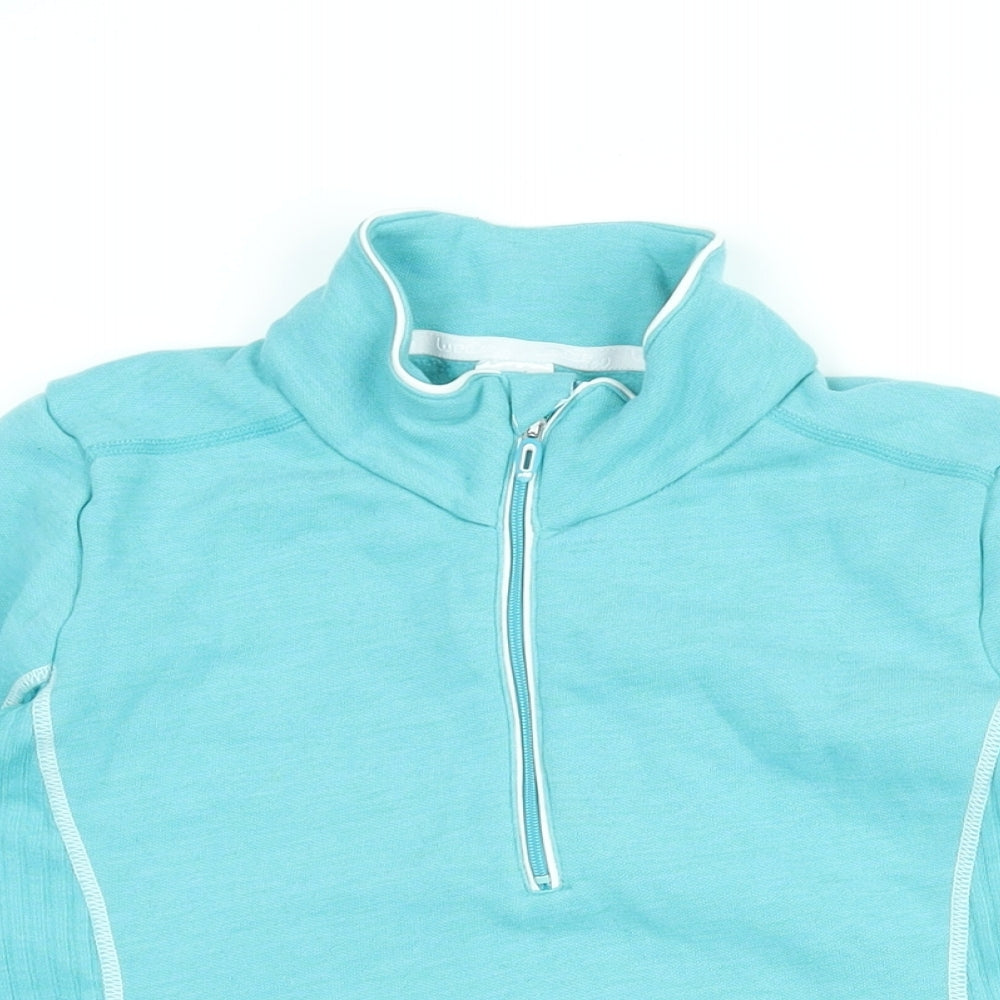 Wed'ze Womens Blue Polyester Pullover Sweatshirt Size M Zip