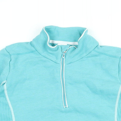 Wed'ze Womens Blue Polyester Pullover Sweatshirt Size M Zip