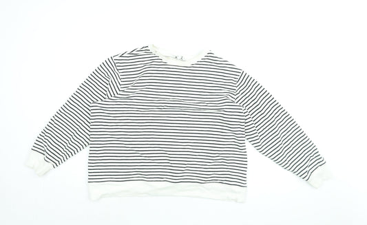 Womens UK Size L Marks and Spencer White Pullover Sweatshirt