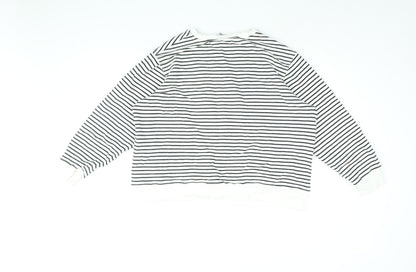 Womens UK Size L Marks and Spencer White Pullover Sweatshirt