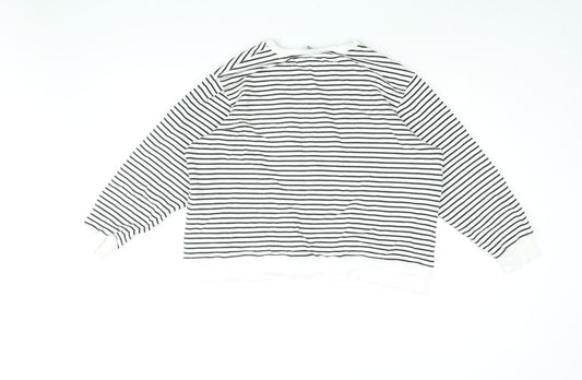Womens UK Size L Marks and Spencer White Pullover Sweatshirt
