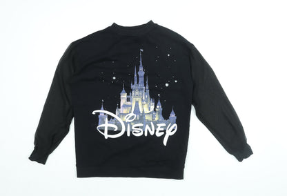 Womens UK Size 10 Disney Black Pullover Sweatshirt