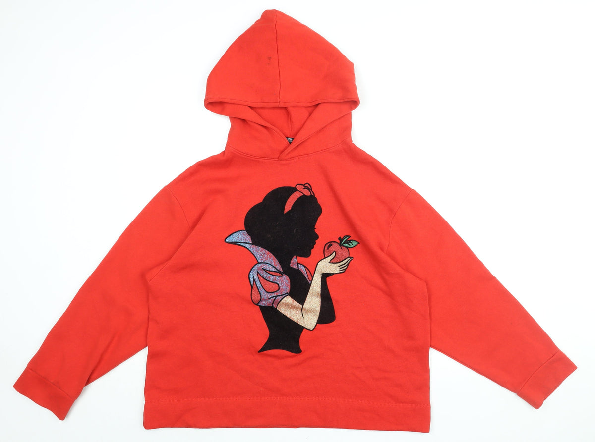 Womens UK Size S Disney Red Pullover Hoodie