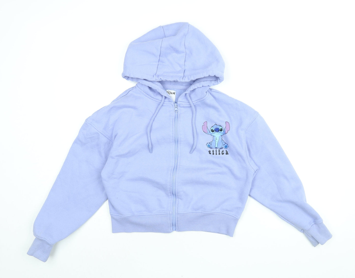 Womens UK Size XS Disney Blue Full Zip Hoodie