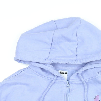 Womens UK Size XS Disney Blue Full Zip Hoodie