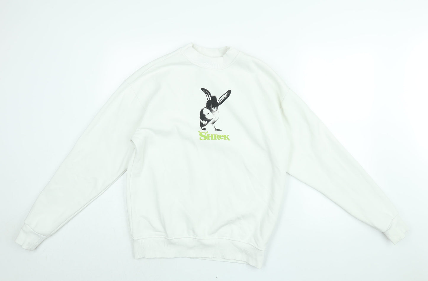 Shrek Womens White Cotton Pullover Sweatshirt Size XS Pullover - Donkey Shrek