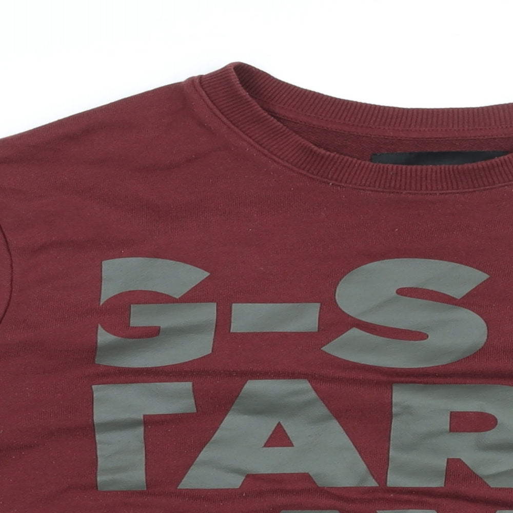 Mens UK Size M G-Star Raw Red Pullover Sweatshirt