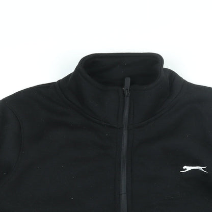 Slazenger Womens Black Cotton Full Zip Sweatshirt Size 14 Zip