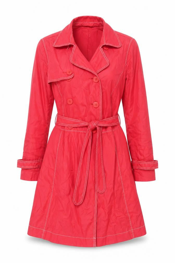 Womens UK Size 14 Monsoon Red Trench Coat
