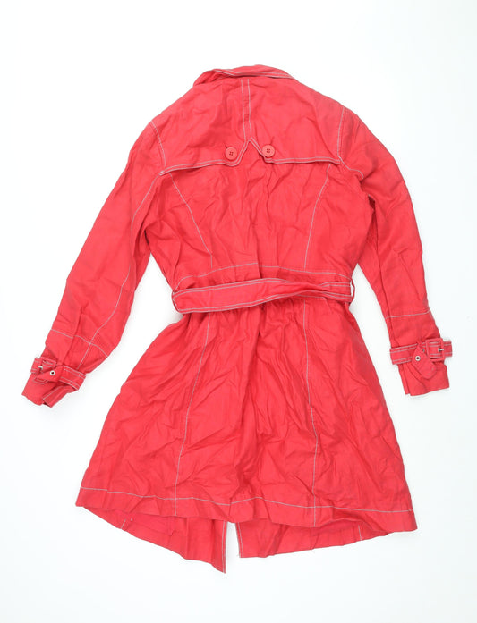 Womens UK Size 14 Monsoon Red Trench Coat