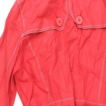 Womens UK Size 14 Monsoon Red Trench Coat