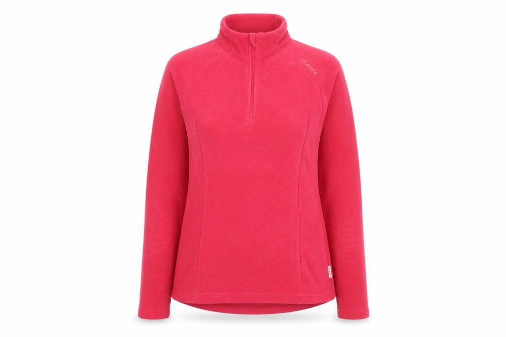 Decathlon Womens Pink Polyester Pullover Sweatshirt Size M Zip