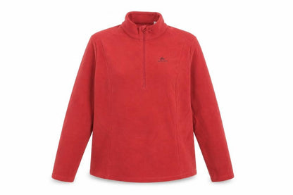 Decathlon Womens Red Polyester Pullover Sweatshirt Size XL Zip