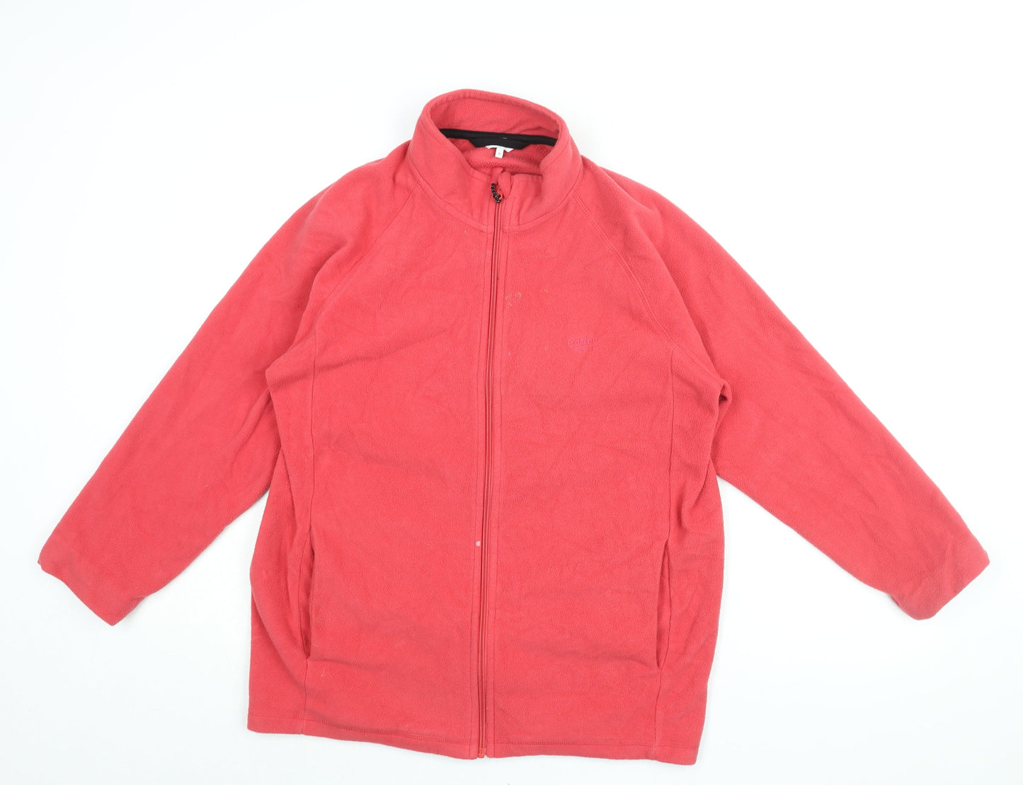Cotton Traders Womens Red Polyester Full Zip Sweatshirt Size M Zip