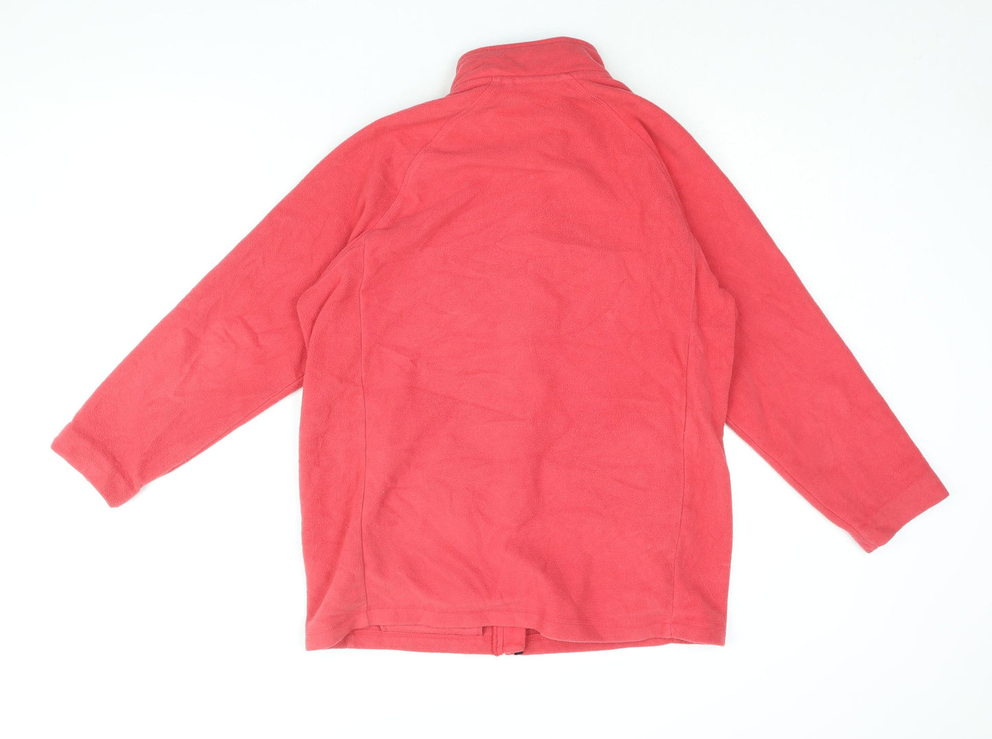 Cotton Traders Womens Red Polyester Full Zip Sweatshirt Size M Zip