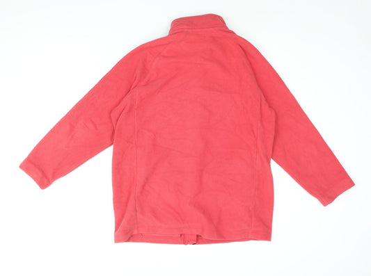 Cotton Traders Womens Red Polyester Full Zip Sweatshirt Size M Zip