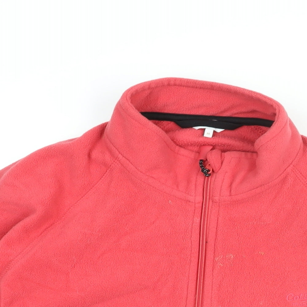 Cotton Traders Womens Red Polyester Full Zip Sweatshirt Size M Zip