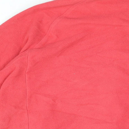 Cotton Traders Womens Red Polyester Full Zip Sweatshirt Size M Zip