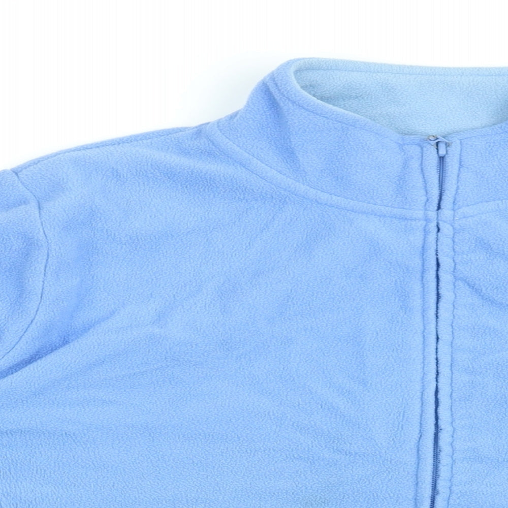 Isle Womens Blue Polyester Full Zip Sweatshirt Size 18 Zip