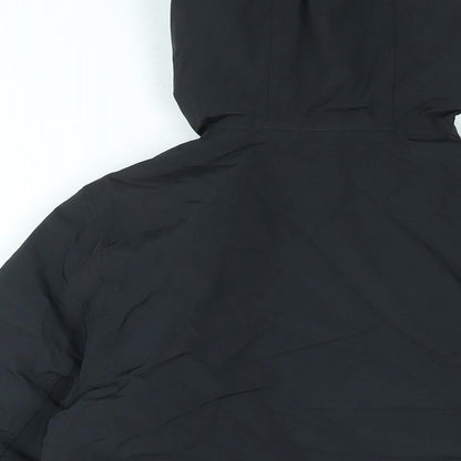 Lands' End Boys Black Rain Coat Coat Size 8 Years Zip