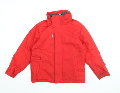 Wed'ze Boys Red Rain Coat Coat Size 10 Years Zip
