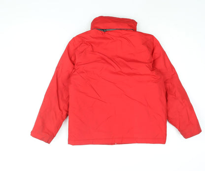 Wed'ze Boys Red Rain Coat Coat Size 10 Years Zip