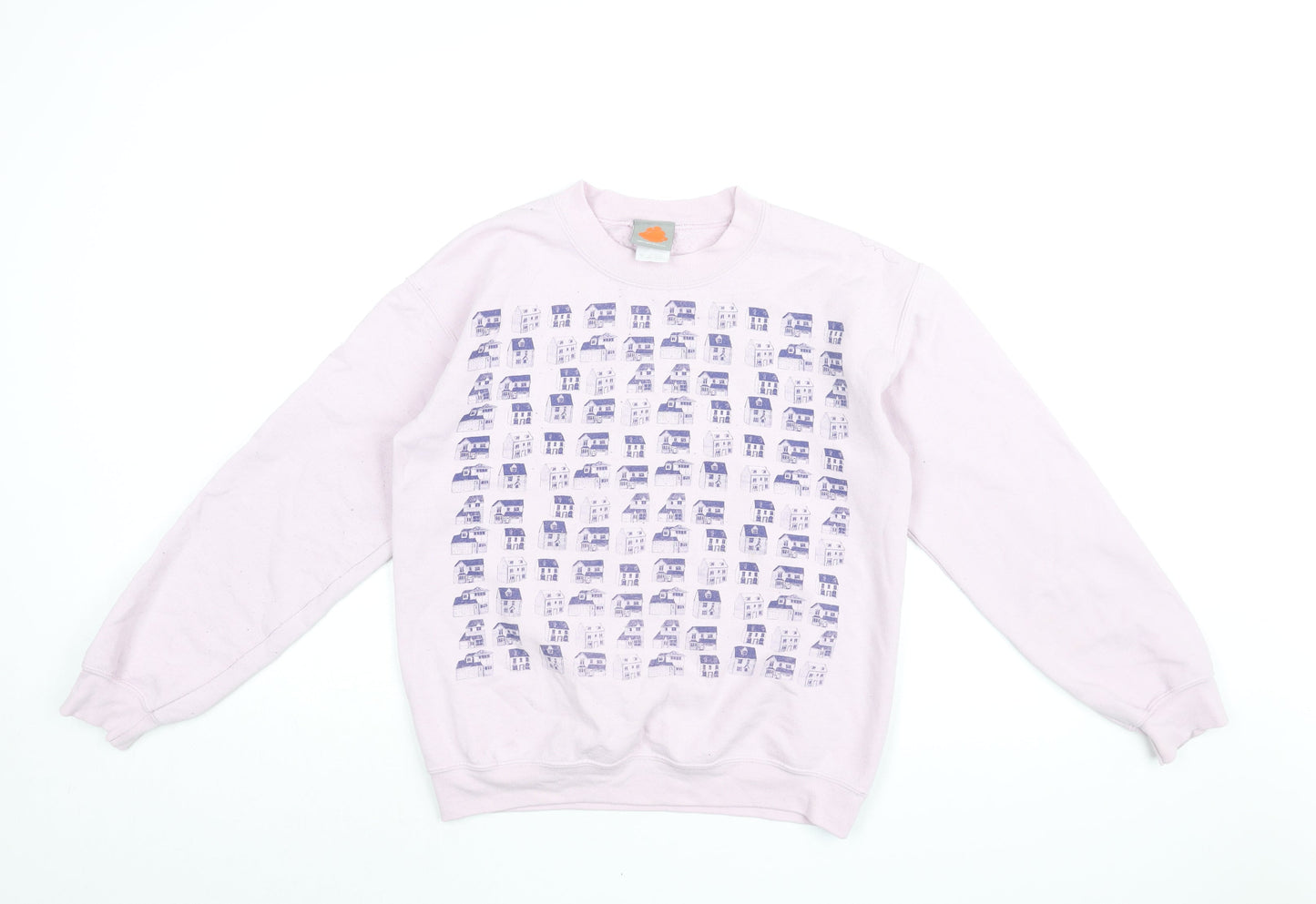 Supersuperficial Womens Pink Cotton Pullover Sweatshirt Size S Pullover - House Print