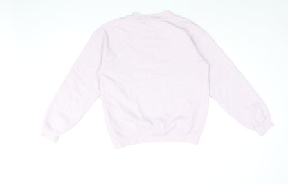 Supersuperficial Womens Pink Cotton Pullover Sweatshirt Size S Pullover - House Print