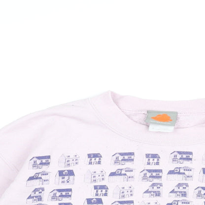Supersuperficial Womens Pink Cotton Pullover Sweatshirt Size S Pullover - House Print
