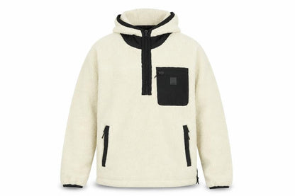 Indicode Mens Ivory Polyamide Pullover Hoodie Size M