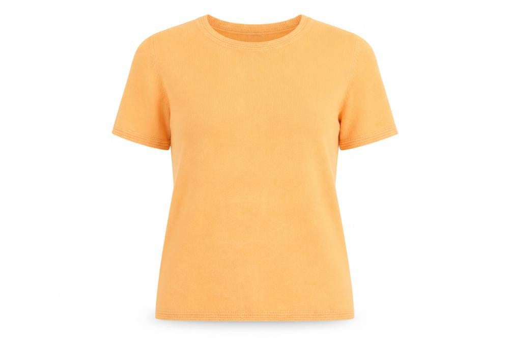 Womens UK Size 14 Marks and Spencer Orange Basic T-Shirt
