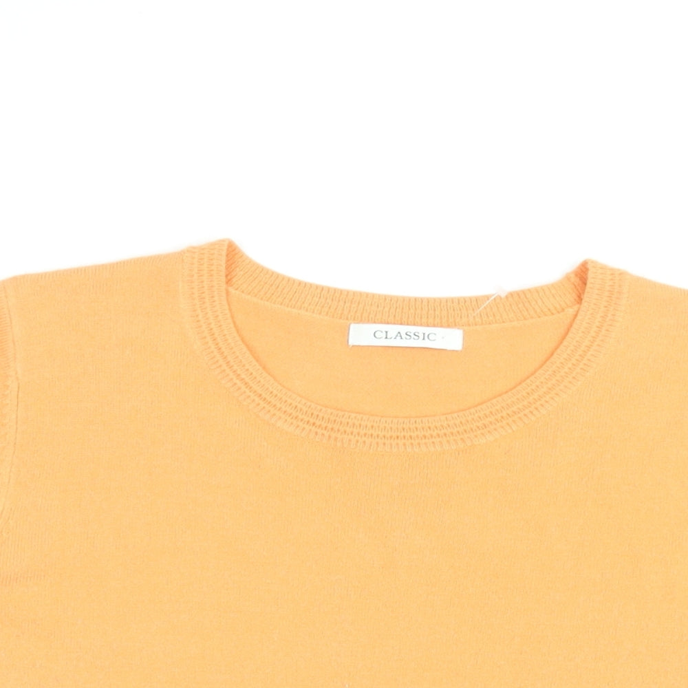 Womens UK Size 14 Marks and Spencer Orange Basic T-Shirt