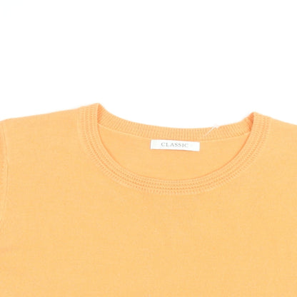 Womens UK Size 14 Marks and Spencer Orange Basic T-Shirt