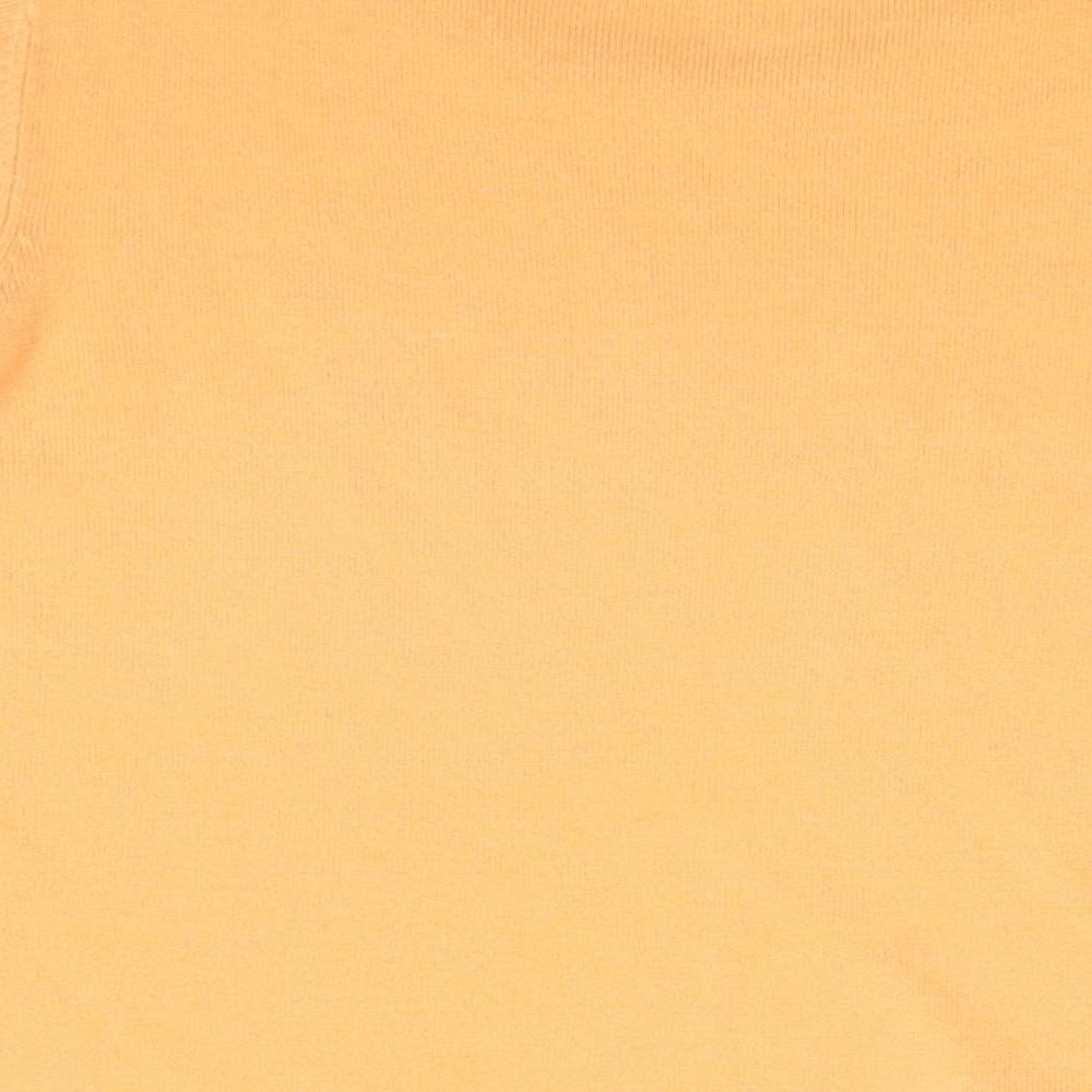 Womens UK Size 14 Marks and Spencer Orange Basic T-Shirt