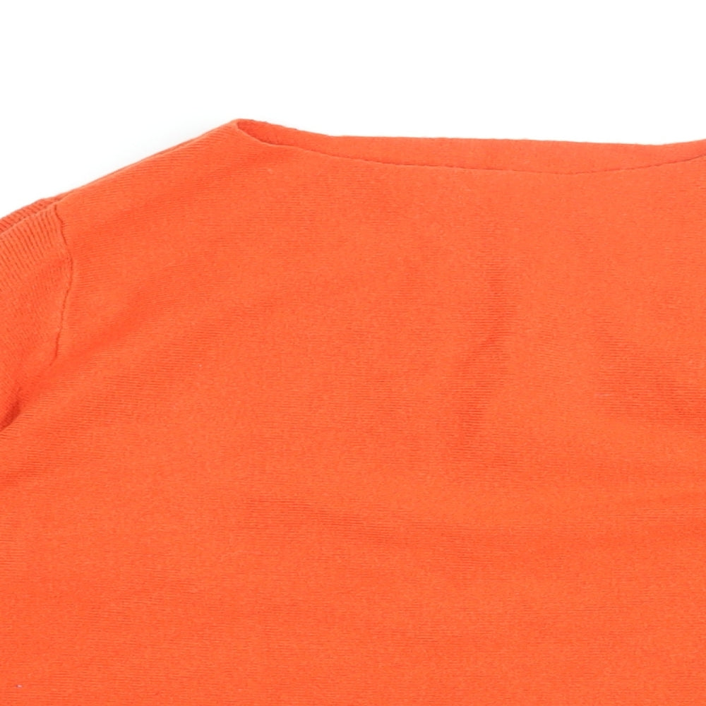 Womens UK Size XS Oasis Orange Basic T-Shirt