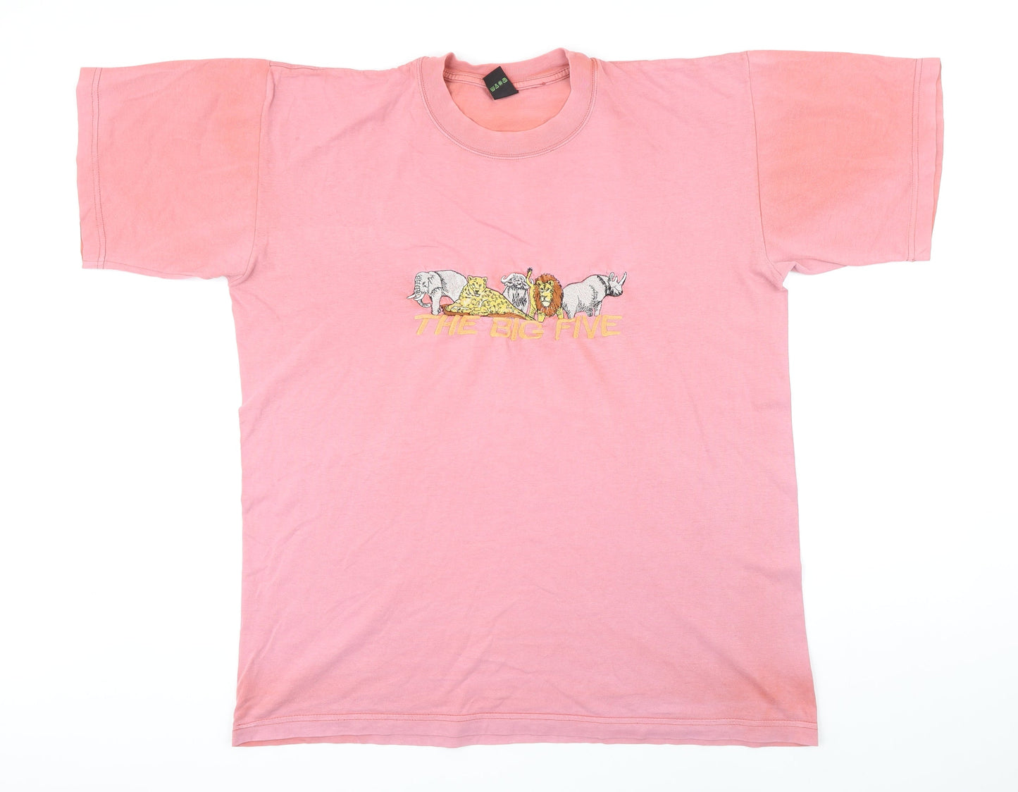 Airborne Womens Pink 100% Cotton Basic T-Shirt One Size Round Neck - The Big Five