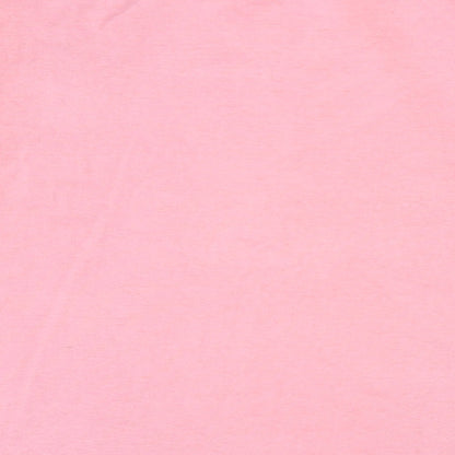 Airborne Womens Pink 100% Cotton Basic T-Shirt One Size Round Neck - The Big Five