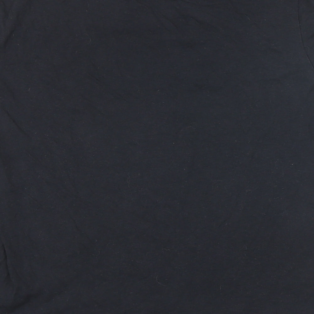 Jack Wills Womens Black Cotton Tunic T-Shirt Size 10 Boat Neck