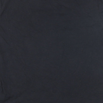 Jack Wills Womens Black Cotton Tunic T-Shirt Size 10 Boat Neck