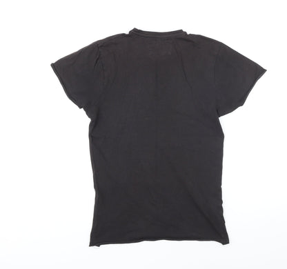 Marshall Womens Black 100% Cotton Basic T-Shirt Size XS Round Neck