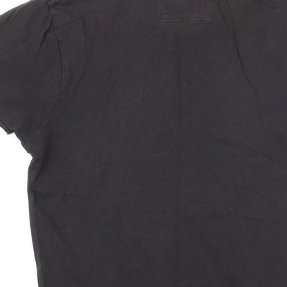 Marshall Womens Black 100% Cotton Basic T-Shirt Size XS Round Neck