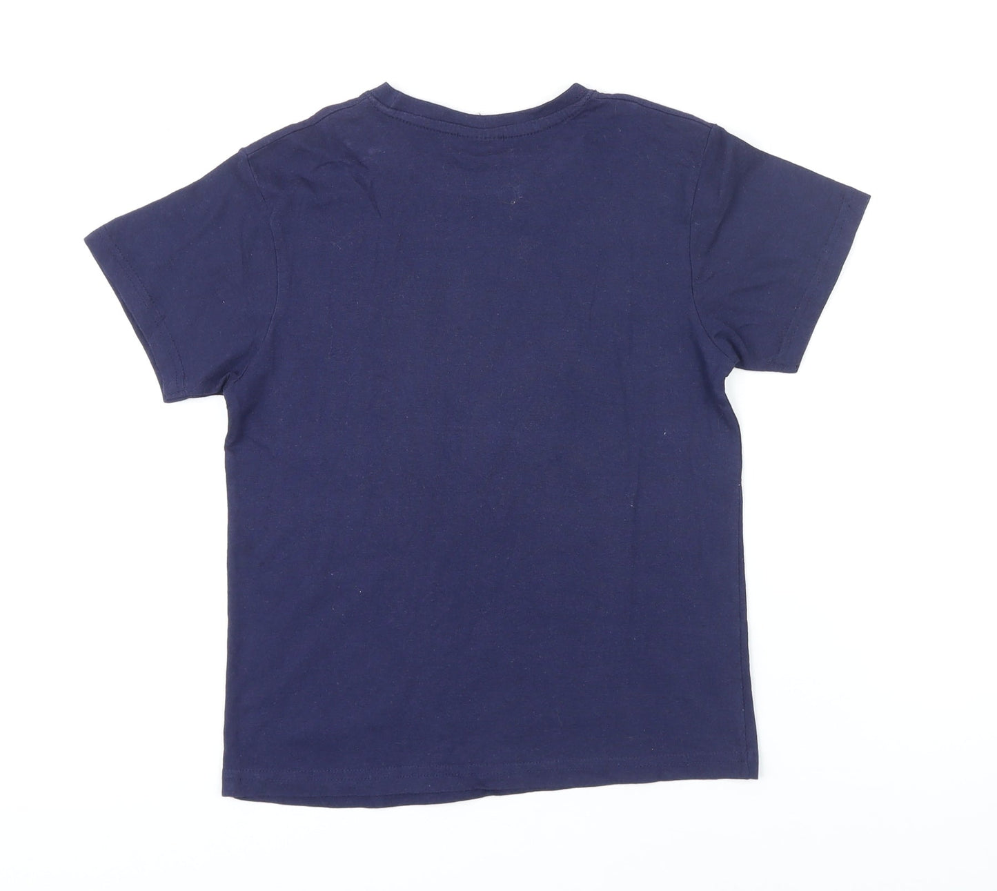 Texmania Boys Blue 100% Cotton Basic T-Shirt Size 9-10 Years Round Neck - Roar T Rex