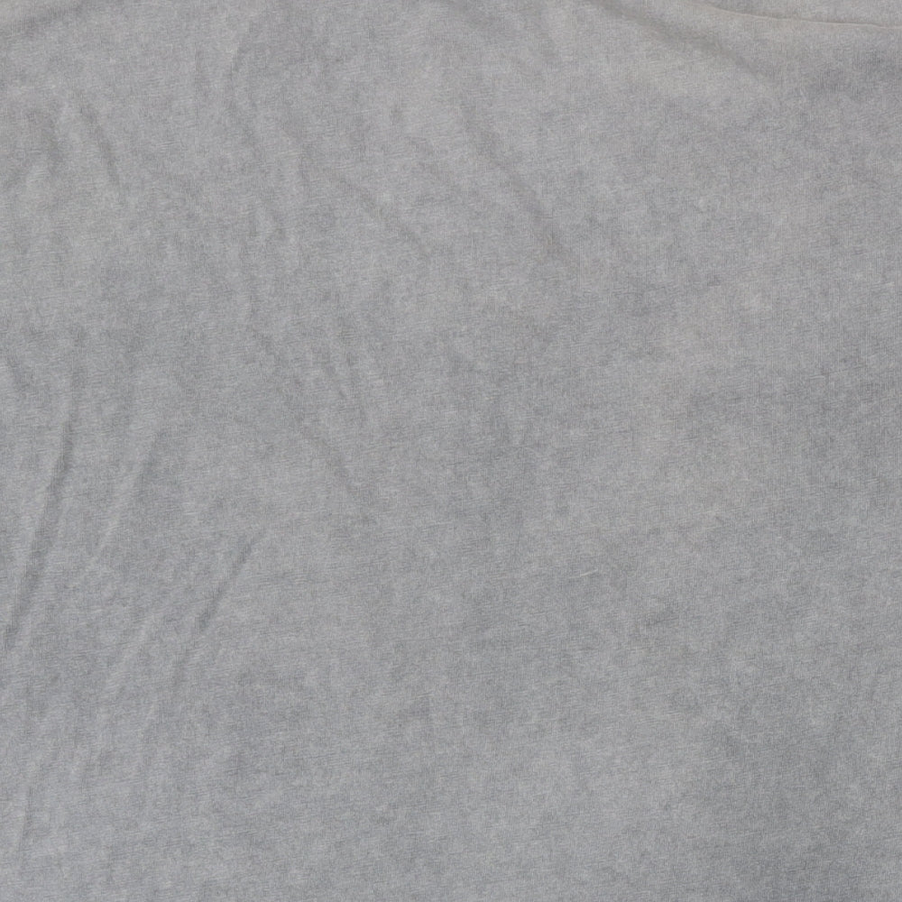 The Couture Club Mens Grey Cotton T-Shirt Size L Round Neck